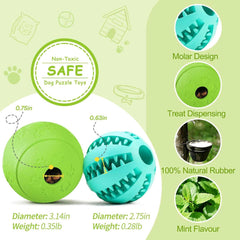 Dog Puzzle Toy 2 Pack, Interactive Dog Toys for Treat Dispensing, Durable Puppy Toys for Teething