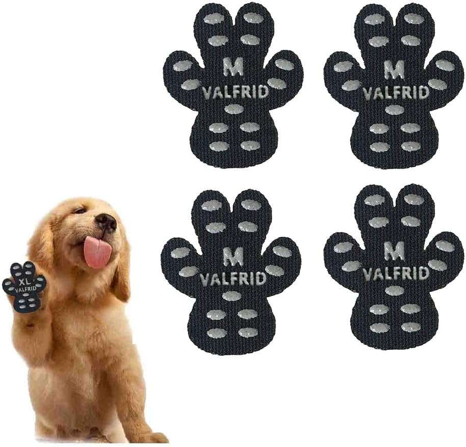 Dog Paw Protector Anti-Slip Grips to Keeps Dogs from Slipping on Hardwood Floors,Disposable Self Adhesive Resistant Dog Shoes Booties Socks Replacemen M 24 Pieces