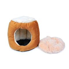 Semi-enclosed cat tent pet nest