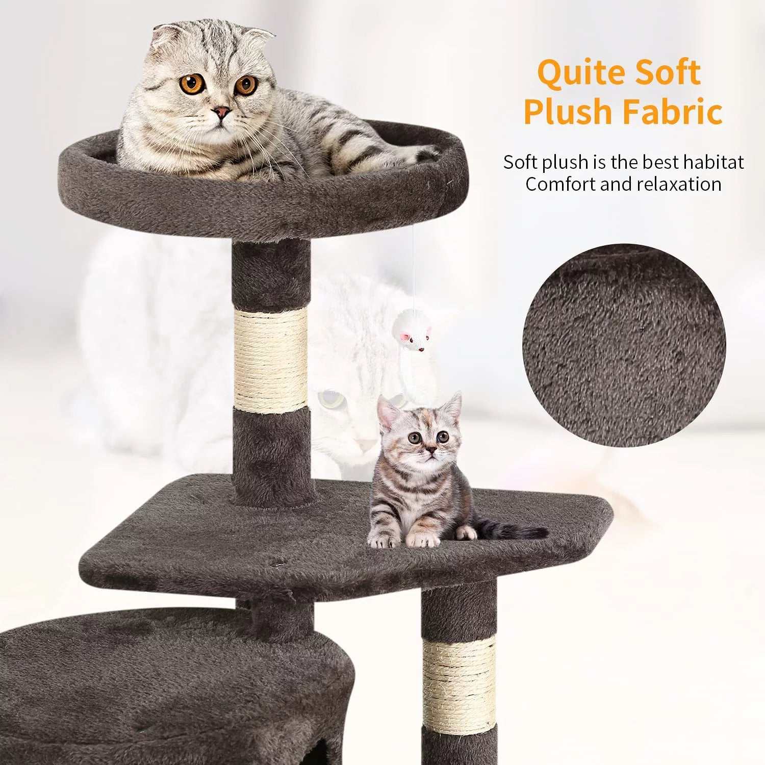 Multi-Level Cat Tree: Ultimate Cat Playground, Comfort, Relax and Rest