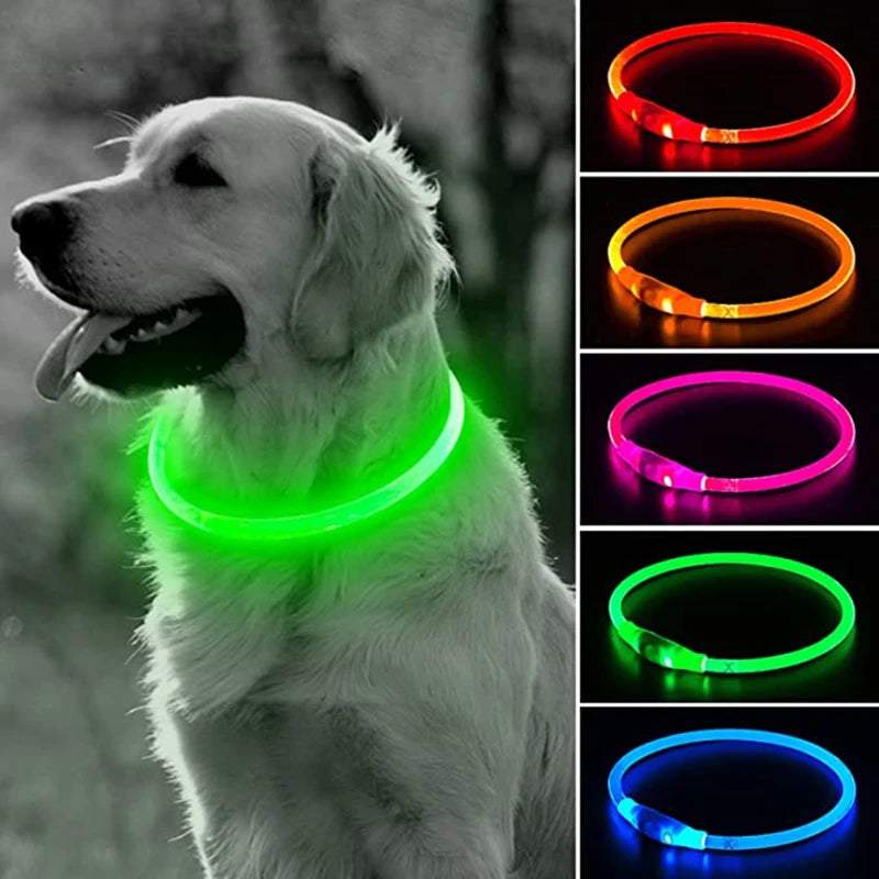 Dog Light Collar Detachable Glowing Anti-Lost Collar LED for Pet Dogs