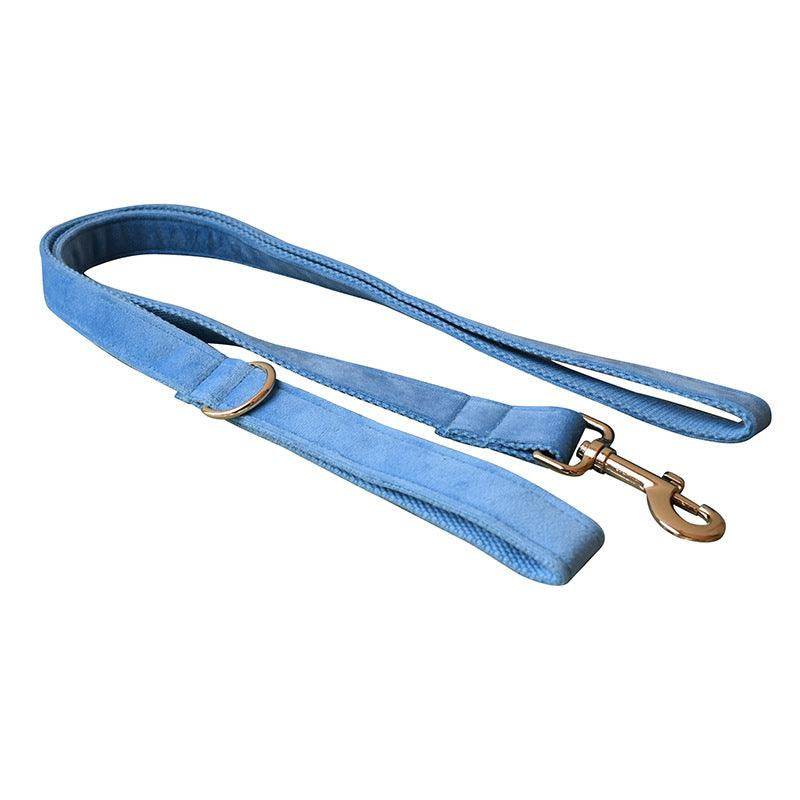 Luxury Velvet Dog Collar and Leash Set