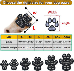 Dog Paw Protector Anti-Slip Grips to Keeps Dogs from Slipping on Hardwood Floors,Disposable Self Adhesive Resistant Dog Shoes Booties Socks Replacemen M 24 Pieces