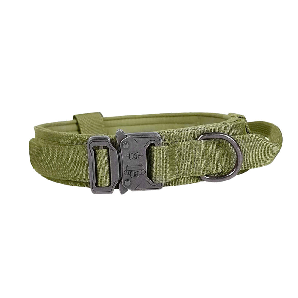 Collar de perro táctico para mascotas y sistema de correa, collar de perro de nailon militar ajustable