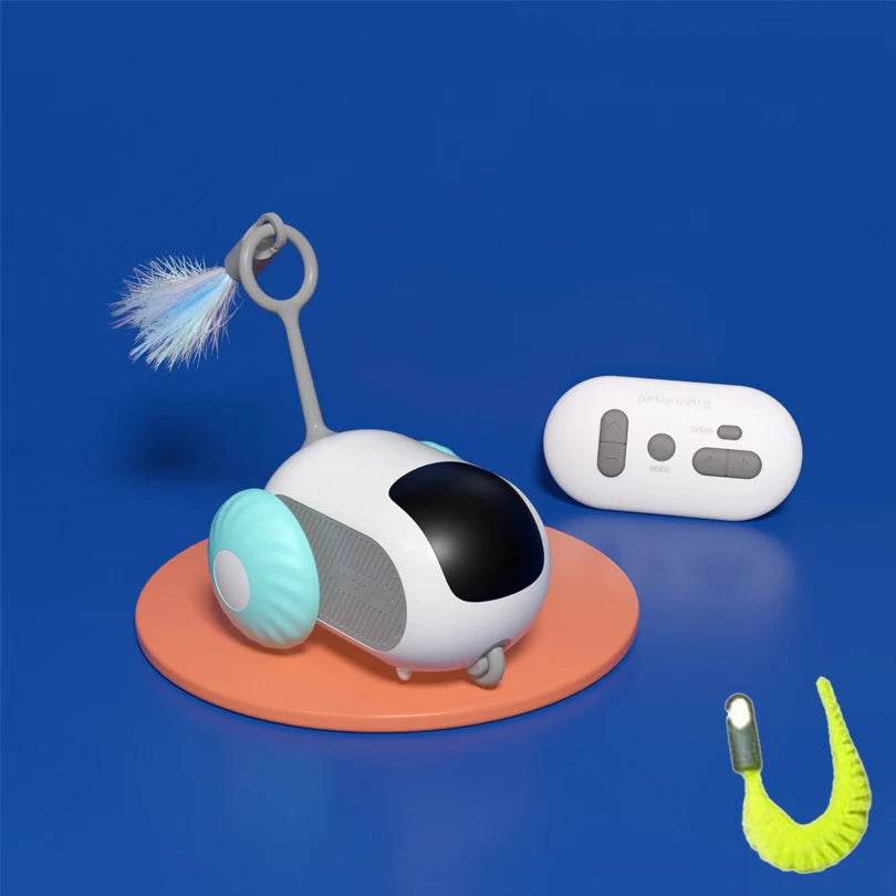 Cat Smart Interactive Car Toy Automatic Moving Remote Mouse Indoor Kitty Ball Toys Controlled Car for Cats Dogs Playing Training