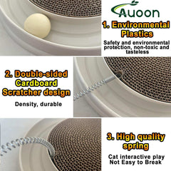 Cat Scratcher Toy, Cat Toy, Scratch Pad,Scratching Toy,Post Pad Interactive Training Exercise Mouse Play Toy with Ball (Milk Shake)