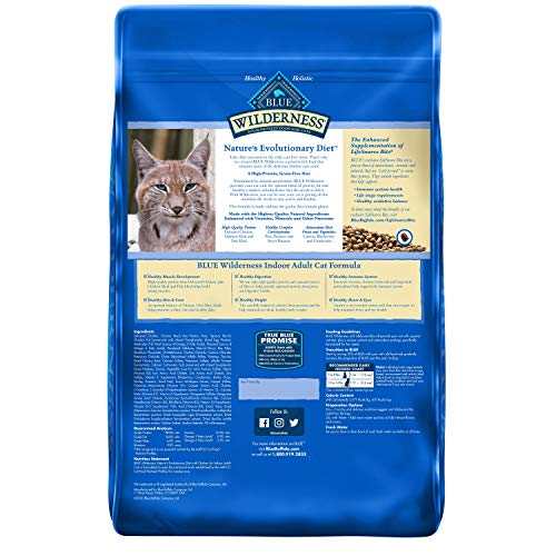 Blue Buffalo Wilderness Nature's Evolutionary Diet High-Protein, Grain-Free Natural Dry Food for Adult Cats, Chicken, 11-lb. Bag Blue Buffalo