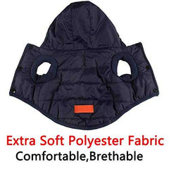 Vecomfy Fleece Lining Extra Warm Dog Hoodie in Winter,Small Dog Jacket Puppy Coats with Hooded,Blue S vecomfy