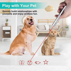 Cowjag Cat Toys, Laser Pointer with 5 Adjustable Patterns, USB Recharge Laser, Long Range and 3 Modes Training Chaser Interactive Toy, Dog Laser Toy Cowjag