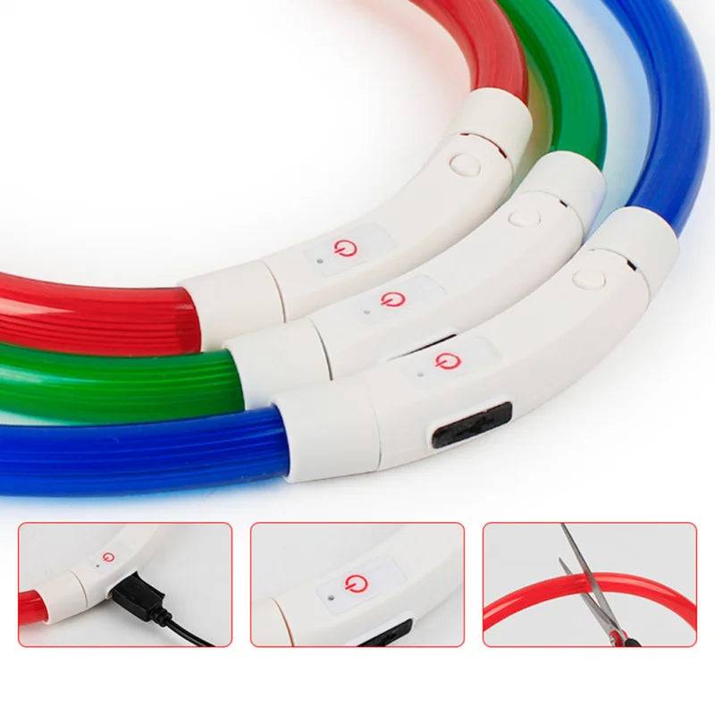 Dog Light Collar Detachable Glowing Anti-Lost Collar LED for Pet Dogs