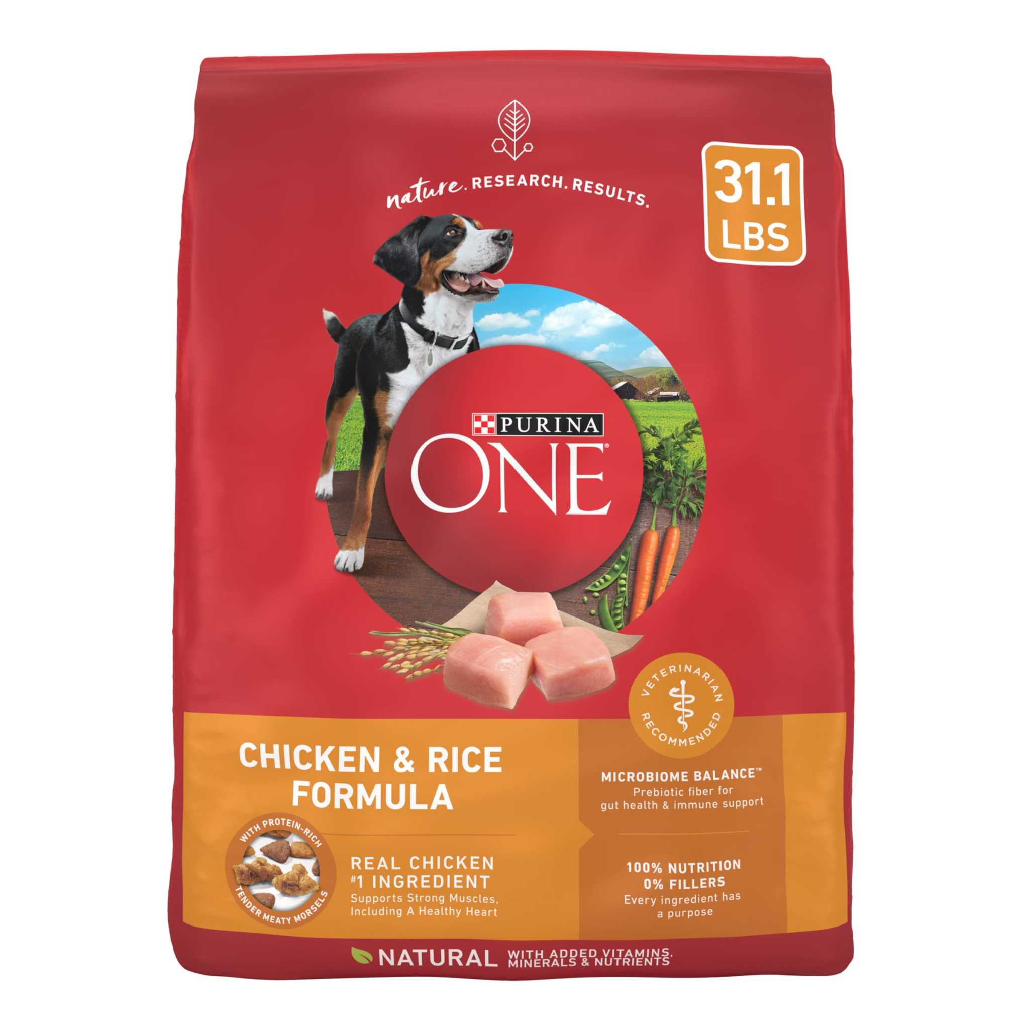 Purina ONE Chicken and Rice Formula Dry Dog Food - 31.1 lb. Bag Purina ONE