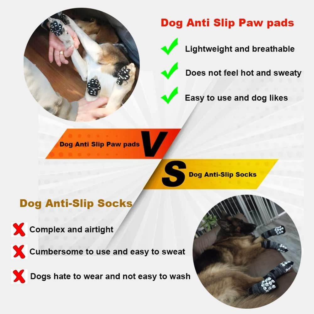 Dog Paw Protector Anti-Slip Grips to Keeps Dogs from Slipping on Hardwood Floors,Disposable Self Adhesive Resistant Dog Shoes Booties Socks Replacemen M 24 Pieces