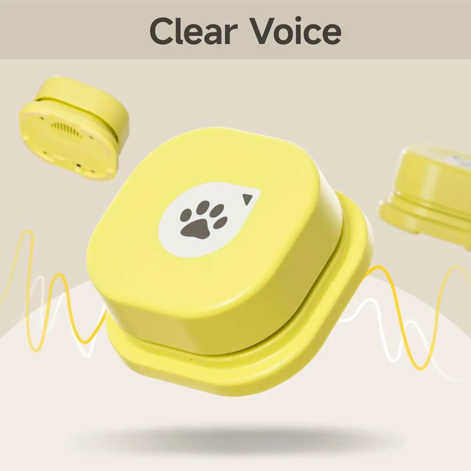 Dog Button Record Talking Pet Communication Vocal Training Interactive Toy Bell Ringer with Pad and Sticker Easy to Use