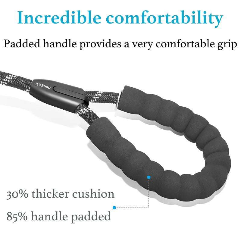 Iyoshop 360° Tangle-Free Double Dog Leash with Shock Absorbing Bungee – Perfect for Medium & Large Dogs