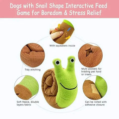 Dog Squeak Toys Pet Sniffing Plush Snails Toys Tibetan Food Molar Puzzle Dog Toys Interactive Cat Dog Puzzle Toy Feeder Wholsale