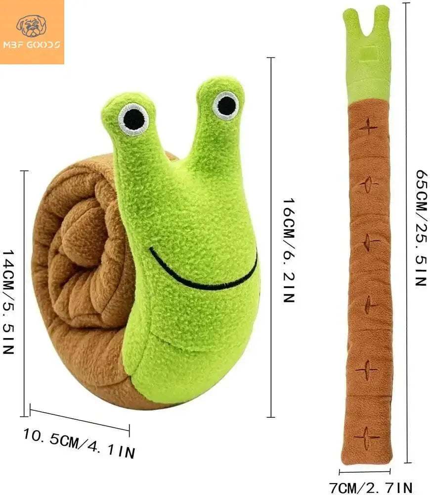 Dog Squeak Toys Pet Sniffing Plush Snails Toys Tibetan Food Molar Puzzle Dog Toys Interactive Cat Dog Puzzle Toy Feeder Wholsale