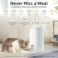 Automatic Cat Feeder Pet Smart Wifi Cat Food Kibble Dispenser Remote Control Auto Feeder for Cat Dog Dry Food Accessories