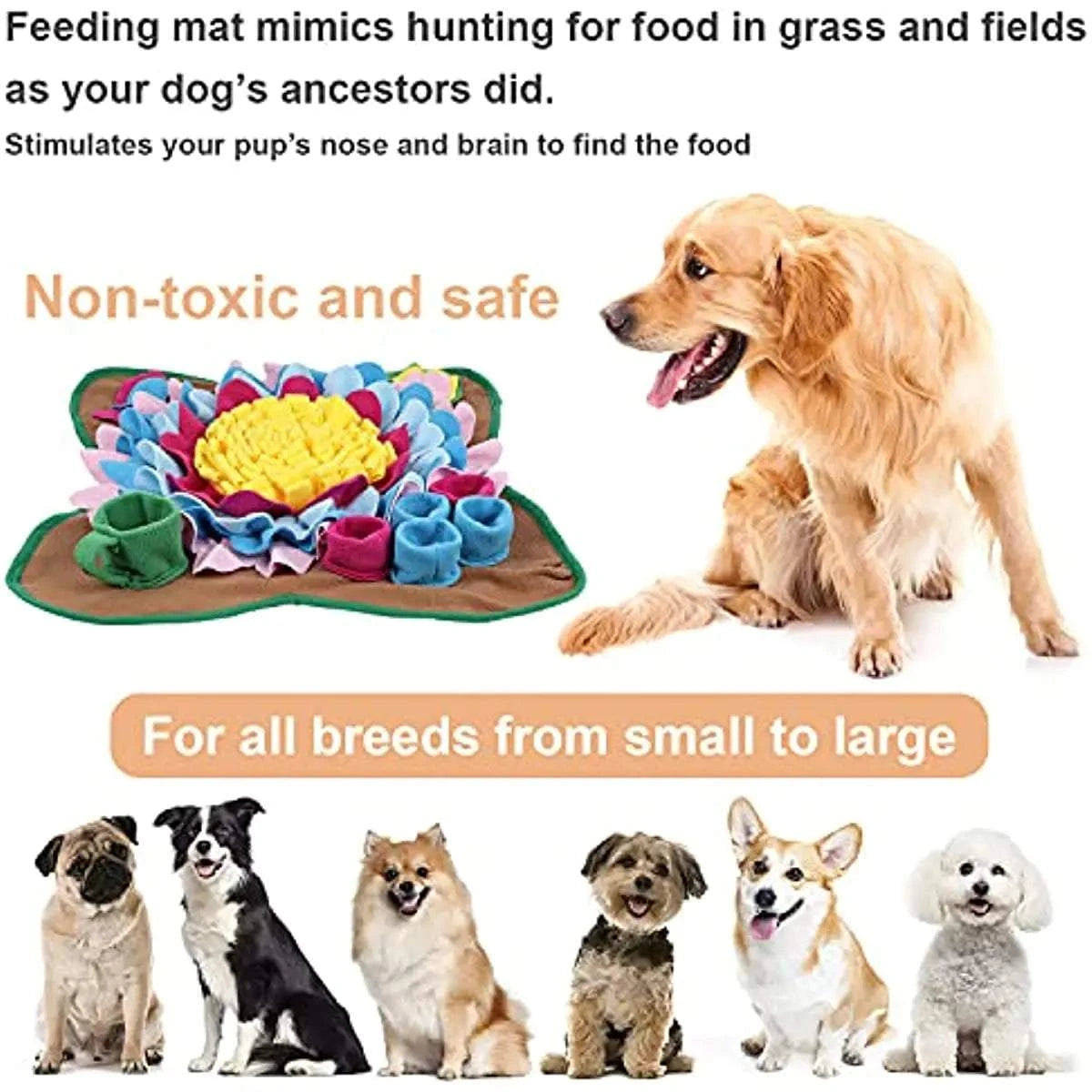 Pet Dogs Snuffle Mat Pet Leak Food anti Choking Mat Cat Dog Training Blanket Nose Work Toy Pet Slowing Feeding Intelligence Mat