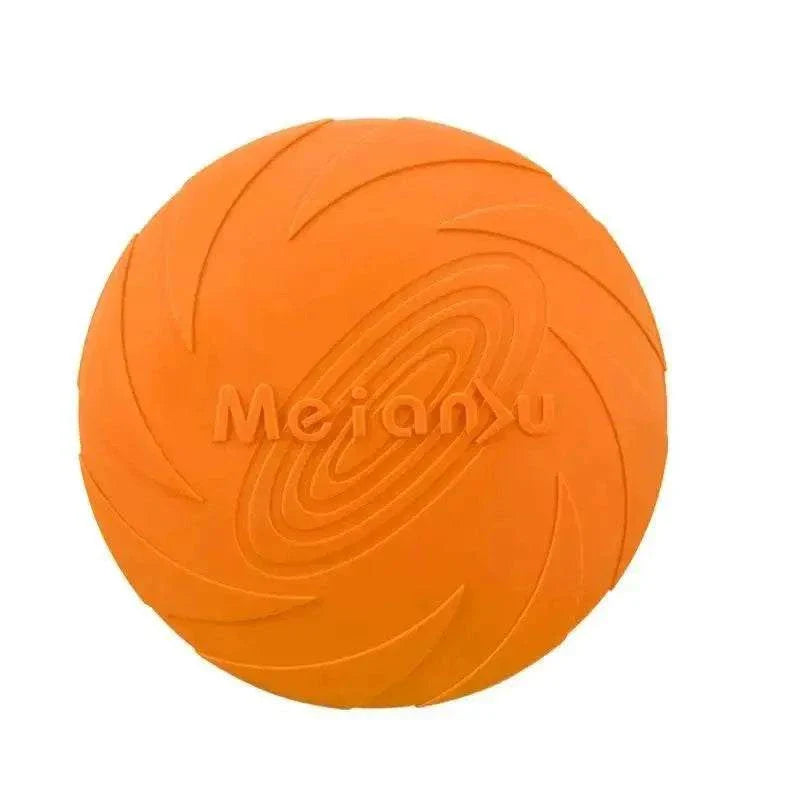 Durable orange dog interactive game toy for stimulating pet play.