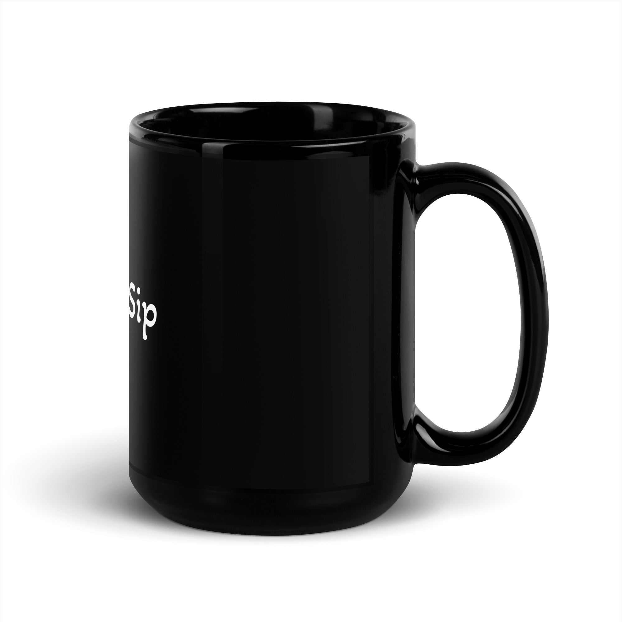 "Paws & Sip" Black Glossy Mug MBF Goods