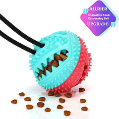 Interactive Dog Toys Tug of War, Mentally Stimulating Toys for Dogs, Puppy Teething Toys for Boredom to Keep Them Busy, Dog Puzzle Treat Food Dispensing Ball Toy for Small Medium Dogs