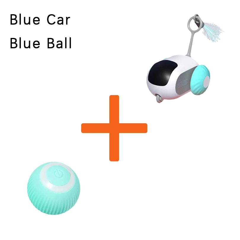 Cat Smart Interactive Car Toy Automatic Moving Remote Mouse Indoor Kitty Ball Toys Controlled Car for Cats Dogs Playing Training