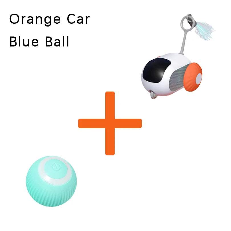 Cat Smart Interactive Car Toy Automatic Moving Remote Mouse Indoor Kitty Ball Toys Controlled Car for Cats Dogs Playing Training