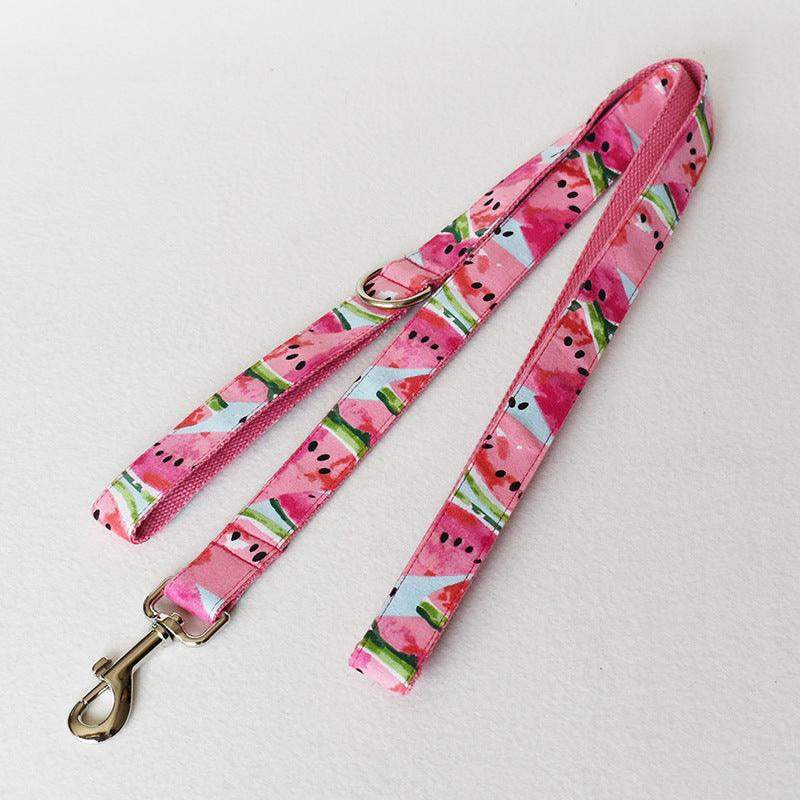 Nature-Inspired Floral Dog Collar and Leash Set