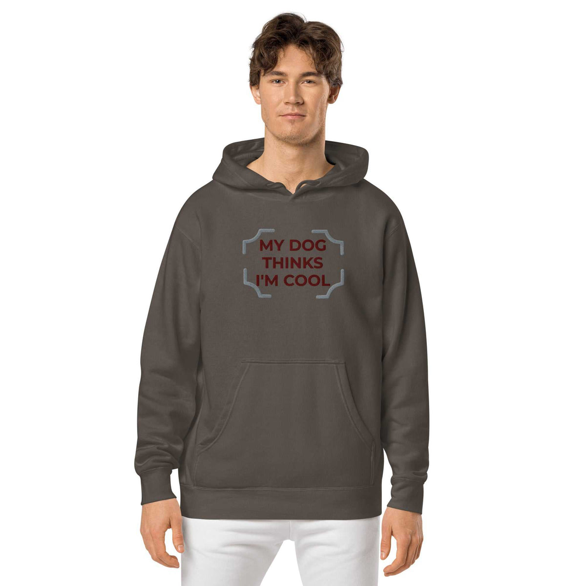 "My Dog Thinks I'm Cool" pigment-dyed hoodie MBF Goods