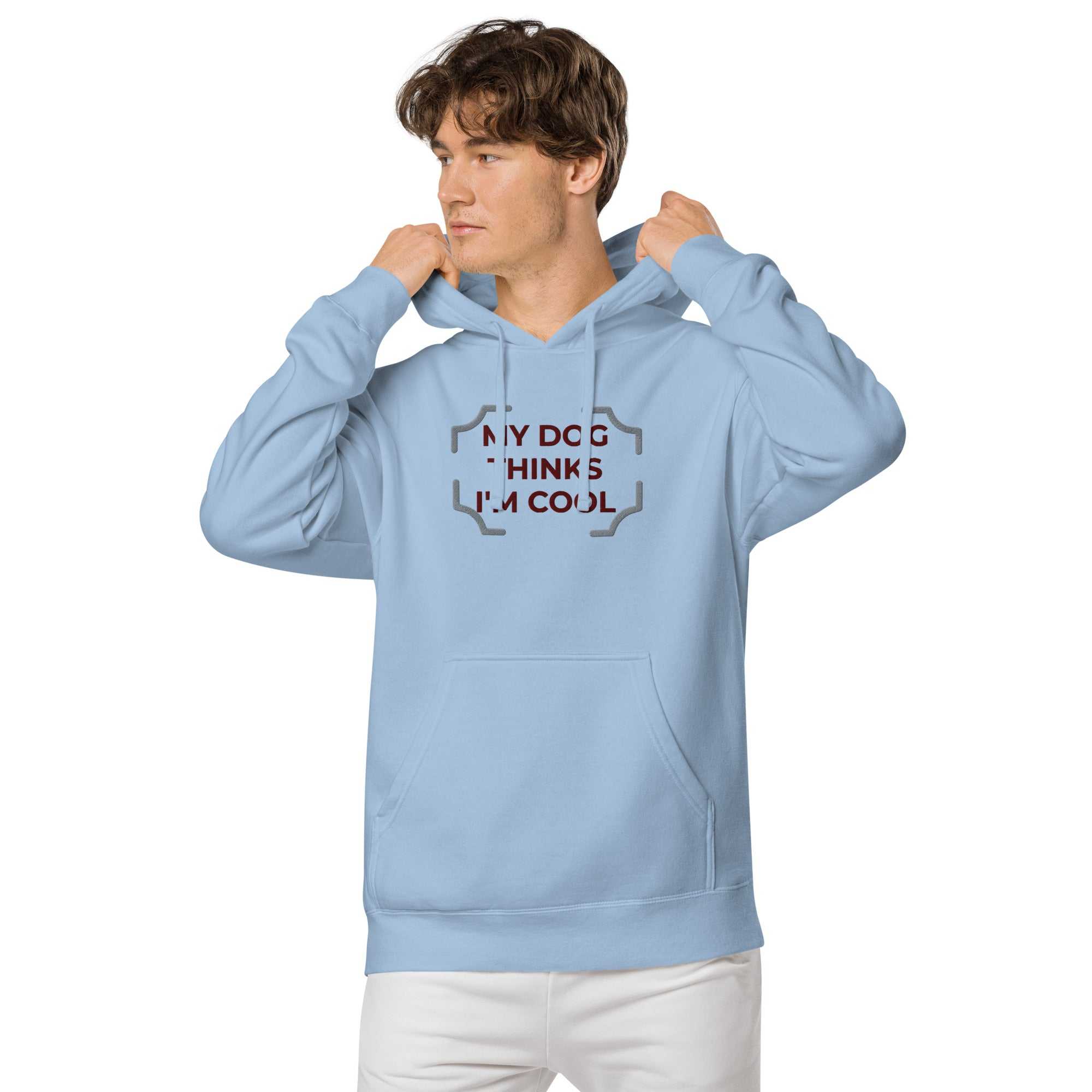 "My Dog Thinks I'm Cool" pigment-dyed hoodie MBF Goods