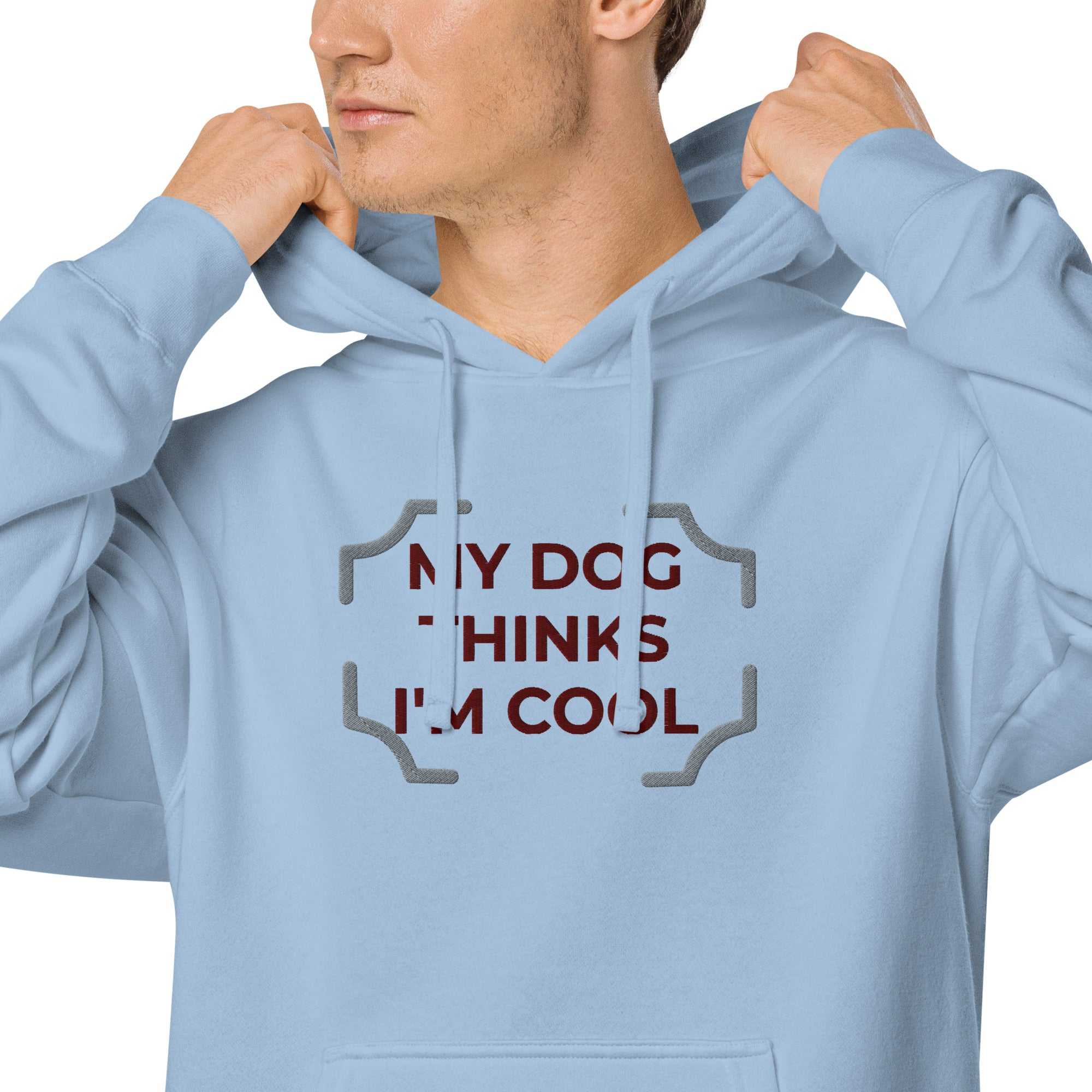 "My Dog Thinks I'm Cool" pigment-dyed hoodie MBF Goods