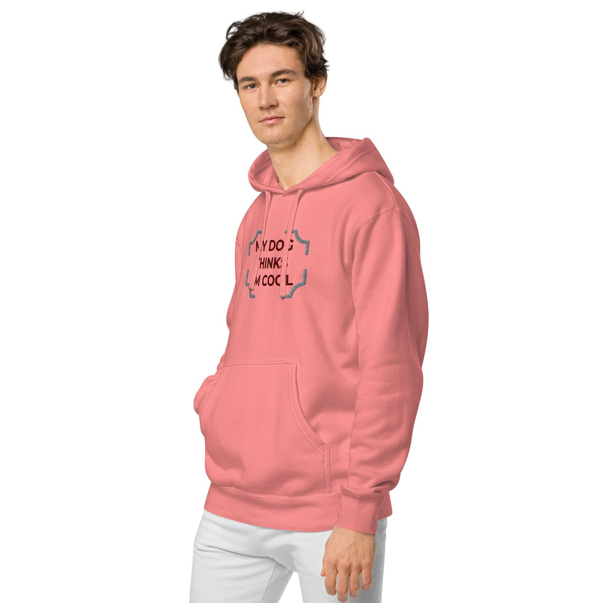 "My Dog Thinks I'm Cool" pigment-dyed hoodie MBF Goods