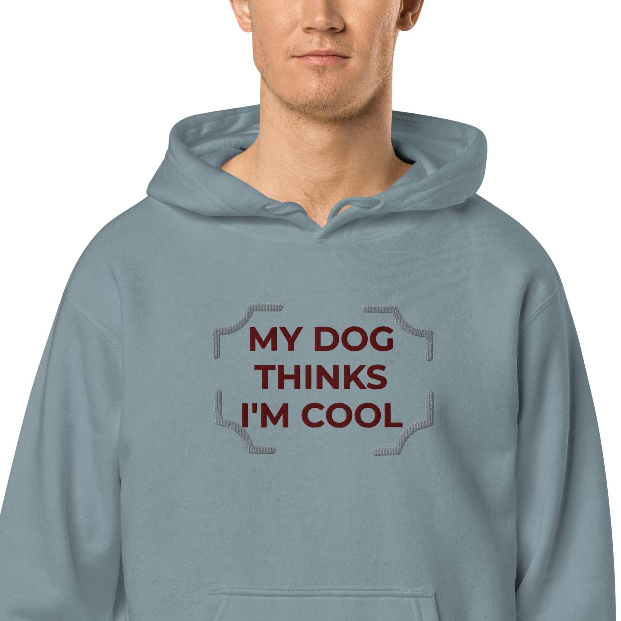 "My Dog Thinks I'm Cool" pigment-dyed hoodie MBF Goods