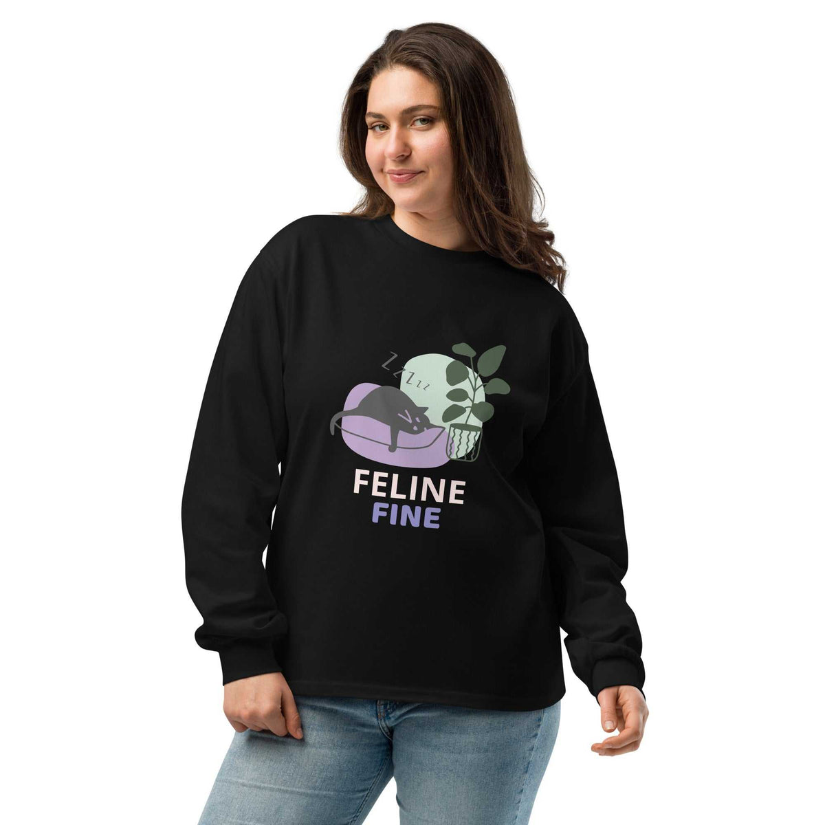 "Feline Fine" long sleeve shirt MBF Goods